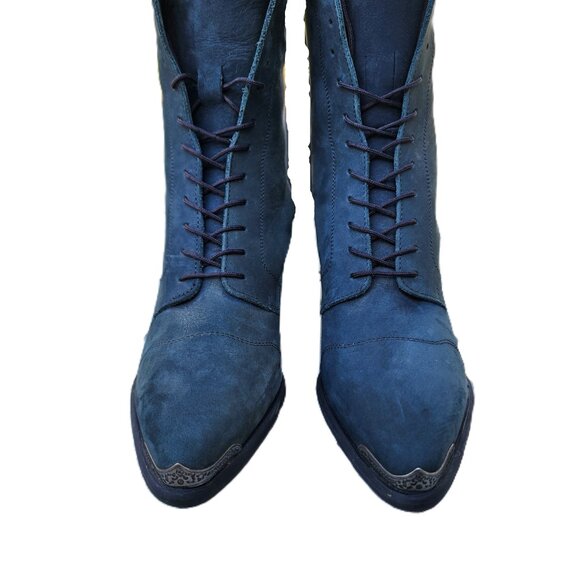 Dingo Victorian Festival Suede Lace Up Boots 7 - Picture 3 of 8